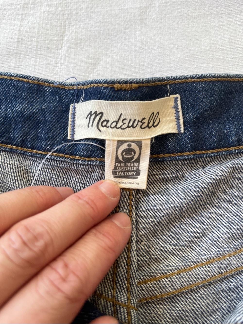 Madewell Dark Blue High-Rise Denim Shorts - Picture 4 of 8